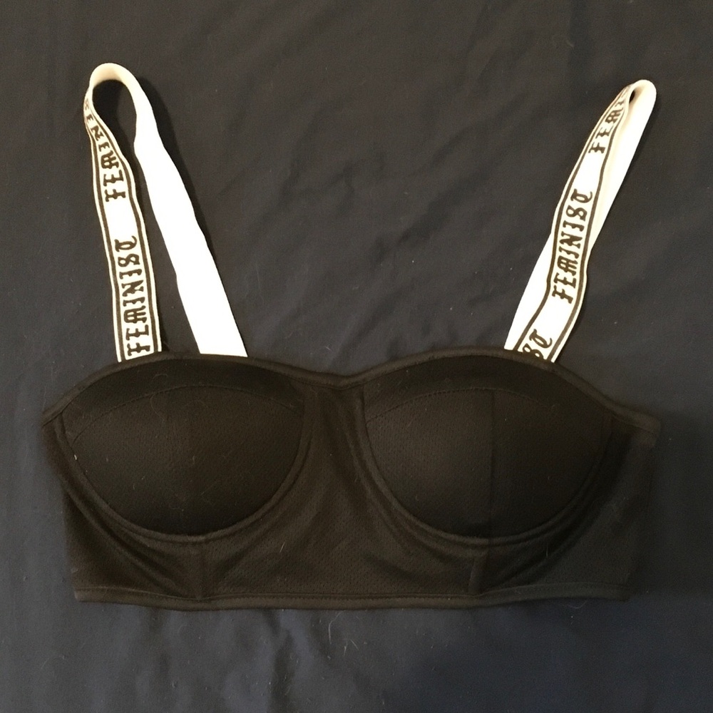 Feminist padded cup bralette